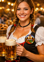 Oktoberfest Large 58mm Badge