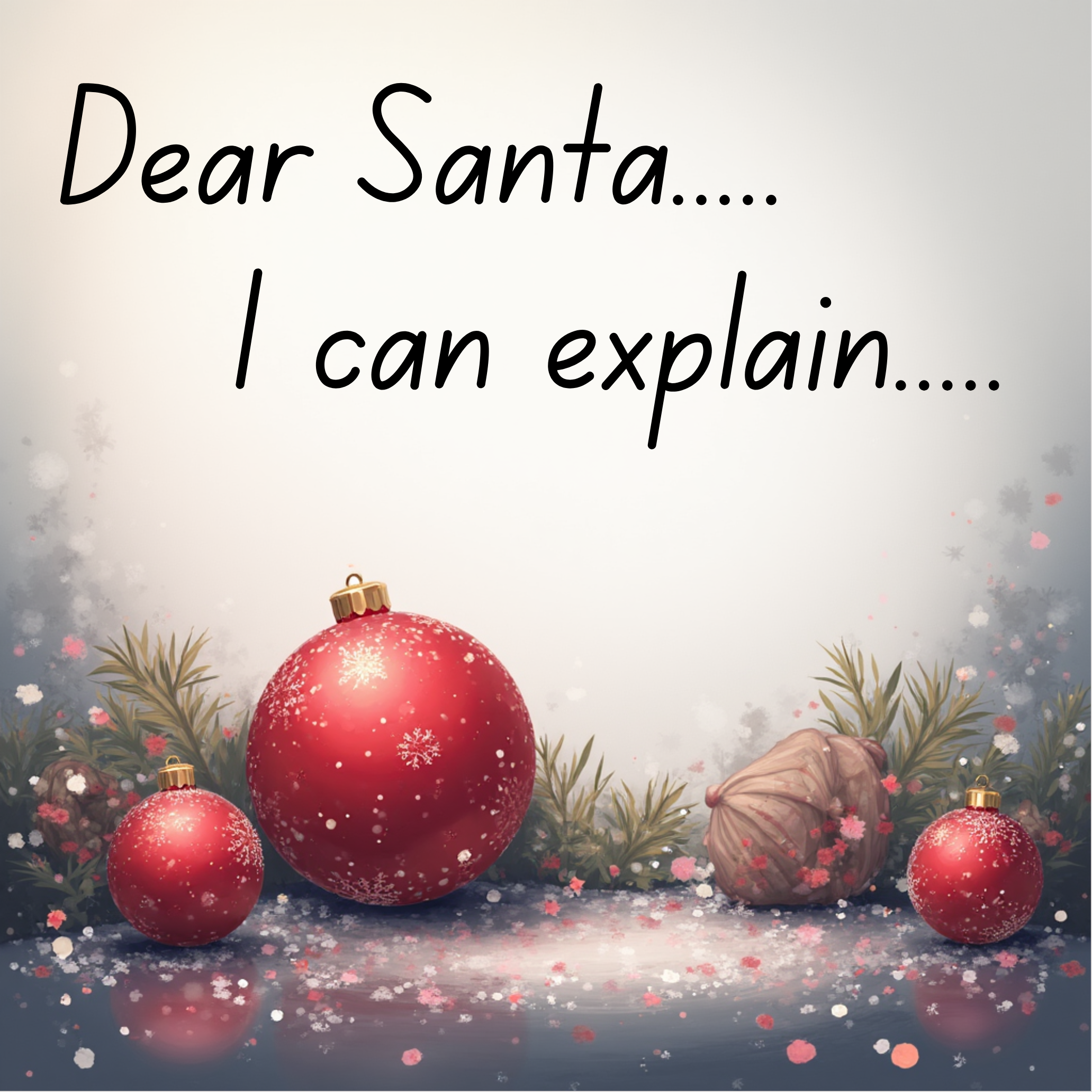 Dear Santa ... I can Explain