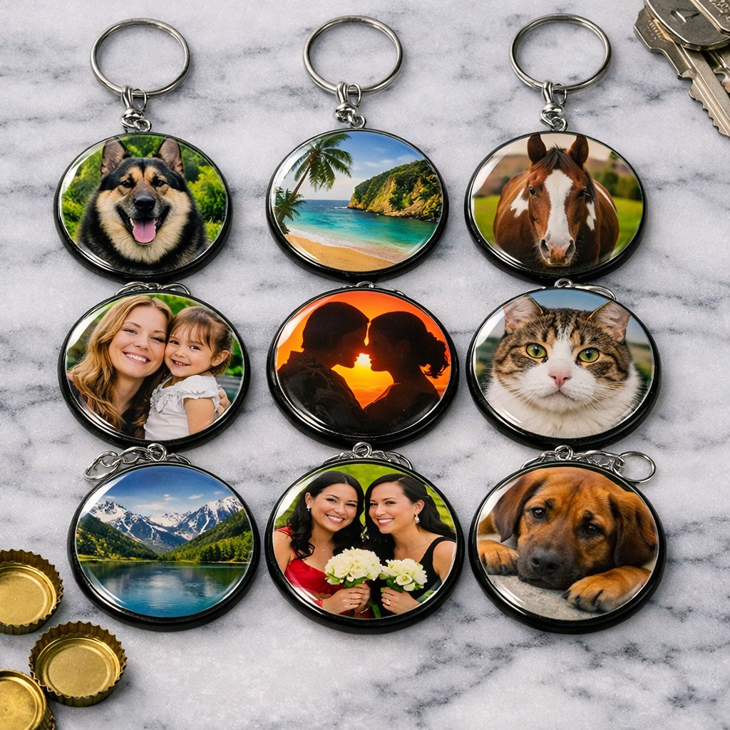 Custom Keychains - Round 2.25"